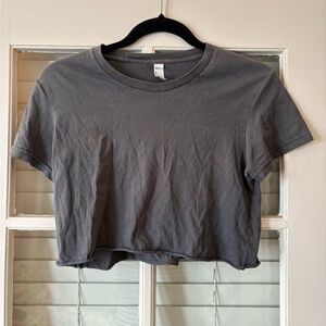 american apparel cropped tee